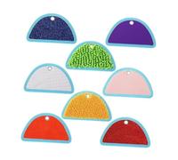 8pcs Textured Floor Tiles for Kids Mixed Colors Sensory Wall Panel for Home Schools Playroom Soft Fabric Sensory Dolls