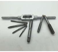 8pcs Thread Metric Machine Screw Hand Thread Taps Set M3 M4 M5 M6 M8 M10 M12 with 1pcs Adjustable Tap Wrench 1/16-1/2''