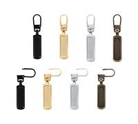 8pcs Tirette de Rechange, Métal Détachable Zipper Pull Replacement tirettes de Réparation Fermetures Eclair pour Plupart des Articles-Sac à Main Veste Bottes Jeans Manteau Valise (4 Couleurs)