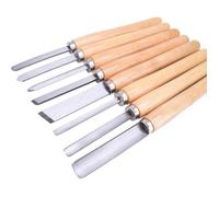 8pcs tour à bois ciseau ensemble outils de tournage menuiserie gouge biais inclinaison lance