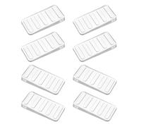 8pcs Transparent Plastic Wedge Shims Adjustable Furniture Levelers Cuttable Hard Table Pads for Uneven Surfaces Doors, Floors pour Sols Fenêtres