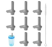 8pcs Valve Morsure Remplacement pour Zak Designs Kelso 15oz, sans BPA Embout Silicone avec Brosse Nettoyage Compatible avec Zak Accessoires Gobelet à Paille Réutilisable (Gris)