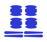 8Pièces Protecteur poignée Porte Voiture pour Citroen C3 Cross Grand VTS C5 C1 C4 C6 C2,Fibre Carbone Cuvette Porte Voiture Anti Rayures Autocollant Accessoire,D/Blue