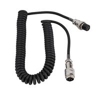8Pin Male Female Cord, Câble de Microphone d'extension enroulé Pratique pour Les émetteurs-récepteurs avec connecteurs de Microphone Circulaire à 8 Broches