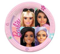 Amscan Assiettes en carton Barbie Sweet Life 9915482-66 23 cm Lot de 8 Rose