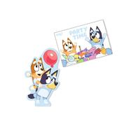 8Pk Bluey Diecut Invitations & Envelopes