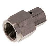 8S & G1/2'' Emerillon droit en acier inoxydable avec filetage femelle pour manomètres 630 bar Cône d'etancheite en FKM ISO 8434-1