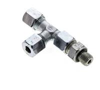 8S & G1/4'' Acier zingue Raccord en T à angle droit avec filetage mâle 630 bar Ajustable ISO 8434-1