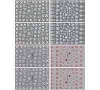 8Sheet Adhesive Bows Love Heart Nails Art Decals DIYS Designs Decorations Valentine Day Art Stickers Valentine's Day Nail