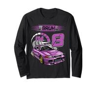 8th Birthday Bruh Racing Car Party Outfit 8 Year Old Boys Manche Longue