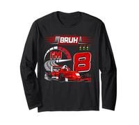 8th Birthday Bruh Racing Car Party Outfit 8 Year Old Boys Manche Longue