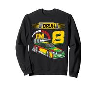 8th Birthday Bruh Racing Car Party Outfit 8 Year Old Boys Sweatshirt