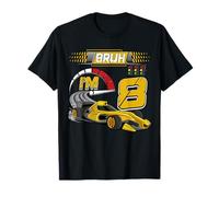8th Birthday Bruh Racing Car Party Outfit 8 Year Old Boys T-Shirt