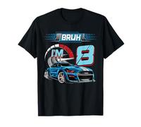 8th Birthday Bruh Racing Car Party Outfit 8 Year Old Boys T-Shirt