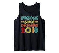 8th Birthday Idea Awesome Since December 2018 8 Years Old Débardeur