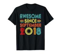 8th Birthday Idea Awesome Since September 2018 8 Years Old T-Shirt