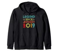 8th Birthday Idea Legend Since January 2019 8 Years Old Sweat à Capuche