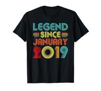 8th Birthday Idea Legend Since January 2019 8 Years Old T-Shirt