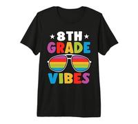 8th Grade Back to School Sunglasses Vibes Retro First Day T-Shirt Haut de Gamme