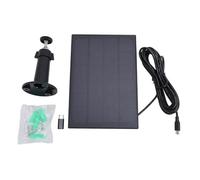 8W Panneau Solaire mangeoire pour Oiseaux caméra USB C IP66 étanche à l'eau 360 degrés Montage Sonnette Panneau Solaire Batterie Rechargeable caméras (Noire)