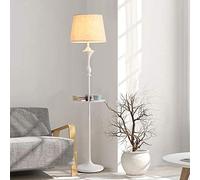 8W Télécommande LED Lampadaire avec tablette for la lecture Chambre Livingroom (White)
