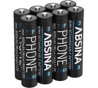 8X Aaa Batterie Gigaset 800 Mah Nimh 1,2V - Piles Pour Téléphone Gigaset Batteries, Pile Pour Telephone Fixe Sans Fil - Compatible Avec A400 A415 As405 A510 As690 C430 C530Hx E560 Cl660Hx