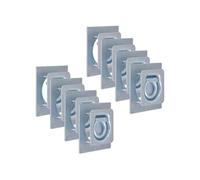 8x Anneaux d'Arrimage pour Remorque Ancres d'Arrimage Accessoire de Remorque Crochet d'Arrimage Camion Camionnette Acier Galvanisé 2000 kg