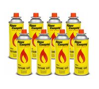 8 cartouches de gaz 400 ml Alpen Camping Isobutane Plage d'action -10°c à+ 40°c IK004