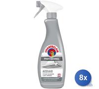 8X Chanteclair Détergent Acier Brillant Professionnel Ml 700