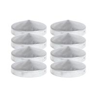 8x Chapeau de poteau rond Ø 81 mm - Acier galvanisé à chaud - Protection pour poteaux bois Ø 80 mm - Usage extérieur