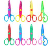 8x Ciseaux Enfant Enfant,Ciseaux Enfants 3 Ans,Ciseaux Enfants 2 Ans,Ciseaux Cranteurs Papier,Ciseaux Scrapbooking,Ciseaux À Zigzag Pour Enfants