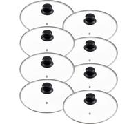 8x Couvercle de poêle 24cm Couvercle en verre Couvercle de casserole résistant à la chaleur Couvercle de rechange Couvercle de cuisson