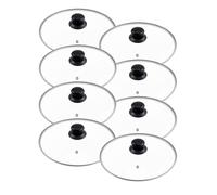 8x Couvercles de Casserole 32cm en Verre Résistant à la Chaleur Remplacement