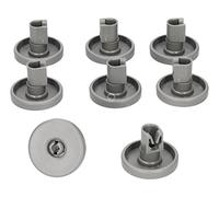 8X Dishwasher Lower Bottom Basket Wheel Rollers Runner & Clip Axle For Electrolux 50286965004 50269971003 40MM