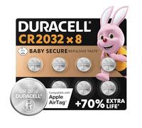 Duracell Piles CR2032 Lithium 8 pièces (2 ampoules de 4)
