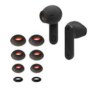 kwmobile 8X Embout Compatible avec JBL Tune Flex - Embouts de Rechange en Silicone pour Écouteurs Noir