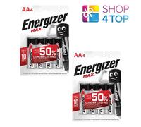 8x Energizer Max Batteries Alcalines AA LR6 1.5V Puissance Durable