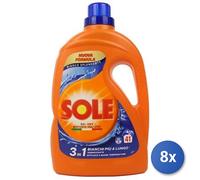 8X Ensemble De Lessive Liquide 41 Dosettes Blanc Éclatant Fabriqué En Italie