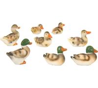 8x FADEDA Set de canards / hauteur:3 cm / peints à la main / figurines de crèche détaillées - Noël Table Décoration Accessoires de crèche