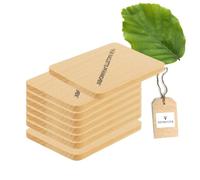 8X HOFMEISTER® Dessous de Plat en Bois pour poêlons à raclette, Impression pour poêlons à raclette, protège des brûlures, Planche en hêtre résistante à la Chaleur, 10 cm