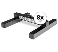 8x Lumiére Effet Support Sol Pied pour PAR LED Lumiére Projecteur Disco Acier