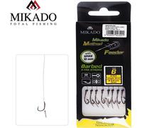 8x MIKADO METHOD FEEDER X-STRONG Hameçon Rig avec pointe/aiguille hameçon feeder ligne tressée #6 / Ø0,12mm / 10cm