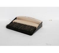 8x Mini balai à main & balayette Set Métal Bois Soies de Cheval Pelle Balai