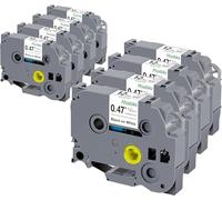 8x Msudoku TZe-231 Compatible avec Brother TZe231 TZ231 Tz Tape 12mm 0.47 Laminated Blanc pour Brother Ptouch H100R H105 H110 H1010 H107B H100LB 1000 D400