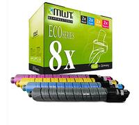 8X MWT Toner Compatible pour Ricoh Aficio MP C 3001 3501 Wie 842044-842047 Ensemble Noir Cyan Magenta Jaune