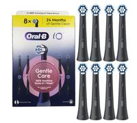Brossettes - ORAL-B - iO refills Gentle Care - Pack de 8 - Noir
