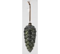 8x Pendentif sapin de Noël Pomme de pin en verre Bijoux de Noël Décoration de l'Avent