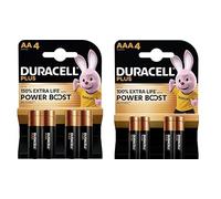 8X Piles Duracell AA + AAA Plus Power Boost (1 Blister de 4 Piles AA 150% Plus Longue + 1 Blister de 4 Piles AAA 100% Plus Longue) 8 Piles (LR6/MN1500 + LR03/MN2400)