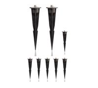 8x piquets de jardin pour lampes de jardin noir 17cm 45mm ⌀