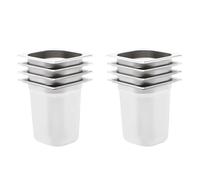 8x Récipients Gastronorm GN 1/6 150 mm Inox Restaurant Hôtel Cuisine vidaXL